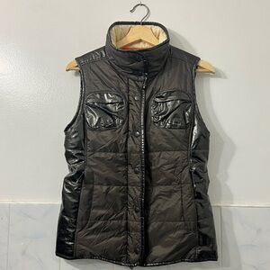 Frauenschuh Women’s XS Brown Quilted Gorpcore Cold Weather Artsy Puffer Vest